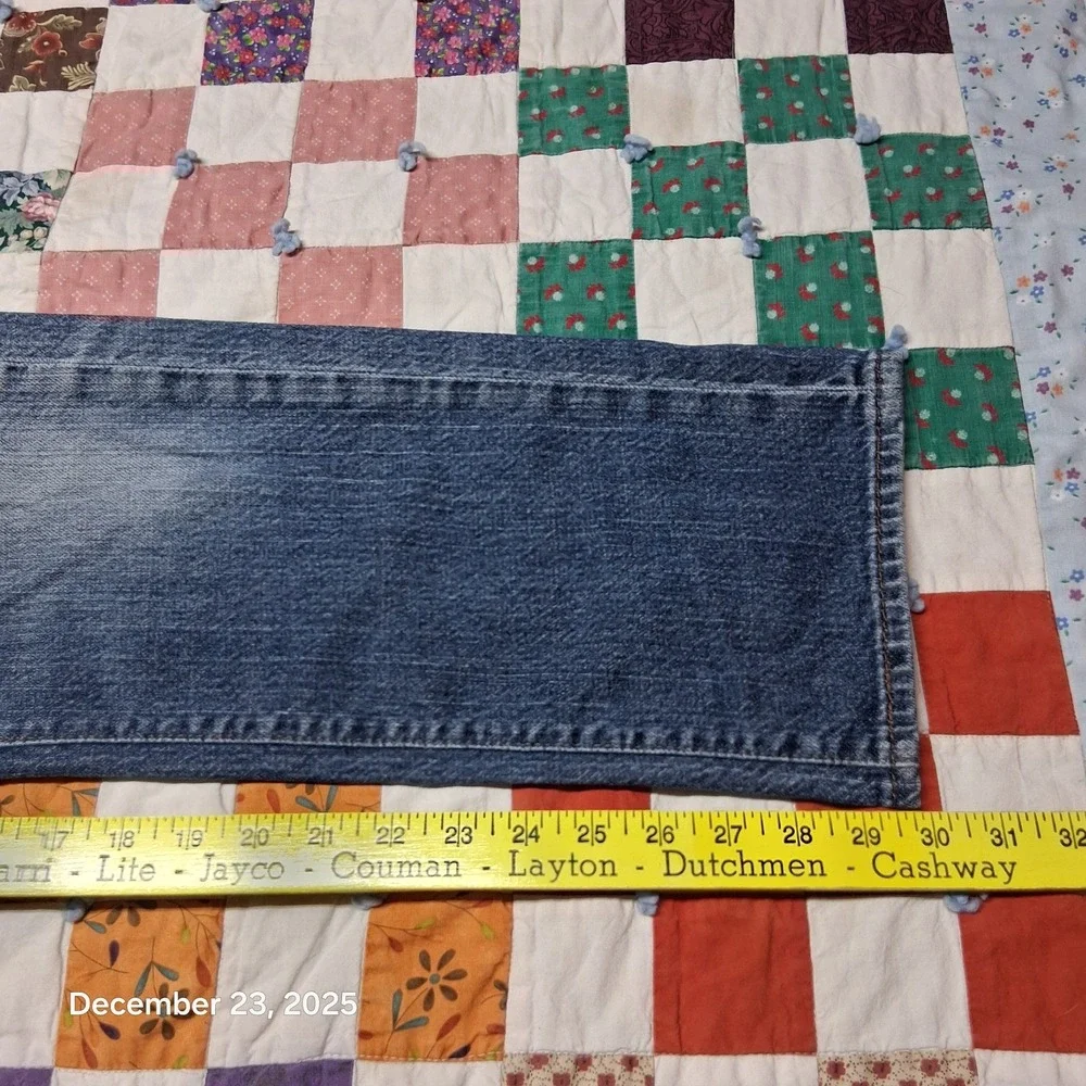 Levi's 511 Blue Jeans Men 36x30 Slim Fit Skinny Leg Denim Pants Stone Wash